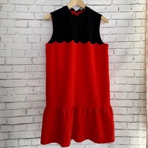Victoria Beckham Vibrant Red and Black Dress